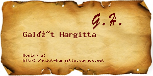 Galát Hargitta névjegykártya